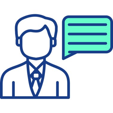 Sohbet simgesi vektör illüstrasyonu