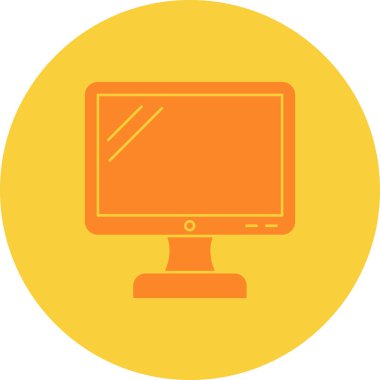 Bilgisayar. Web simgesi basit illüstrasyon