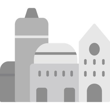 Fabrika binası ikonu. vektör illüstrasyonu