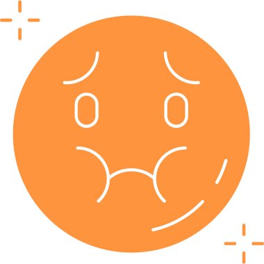 üzgün yüz simgesi, vektör tasarımı