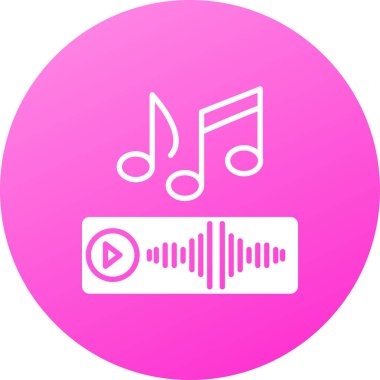 Müzik notası simgesinin vektör illüstrasyonu