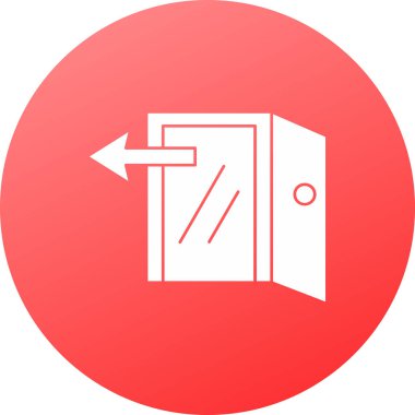 Kapı simgesinin vektör illüstrasyonu