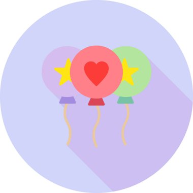 Balon. Web simgesi basit illüstrasyon