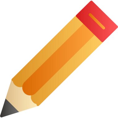 kalem düz vektör simgesi.