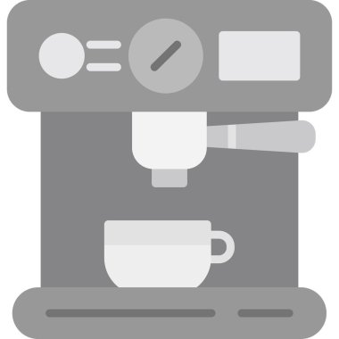 Kahve makinesi ikonu. vektör illüstrasyonu