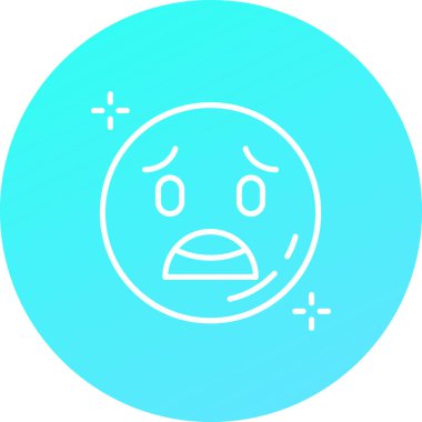 vector illustration of a sad face icon