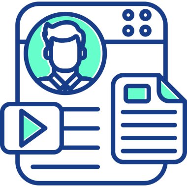 Dizüstü bilgisayarı olan bir adamın vektör çizimi