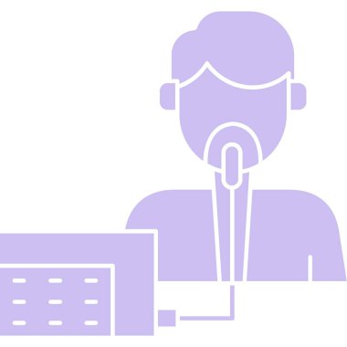 Mikrofon ve kulaklık vektör illüstrasyonlu kulaklık