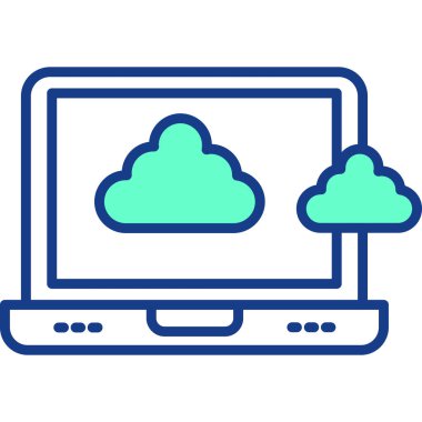 Bulut hesaplama teknolojisi simgesi - taslak biçimi