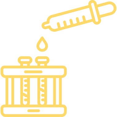 Enjeksiyon şırınga simgesi doldurulmuş ana hatlar biçiminde