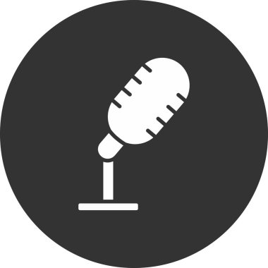 mikrofon simgesi vektör illüstrasyonu