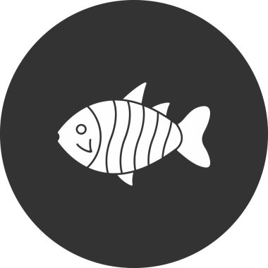 Balık simgesinin vektör illüstrasyonu