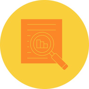 Analiz yassı simgesi, vektör, illüstrasyon