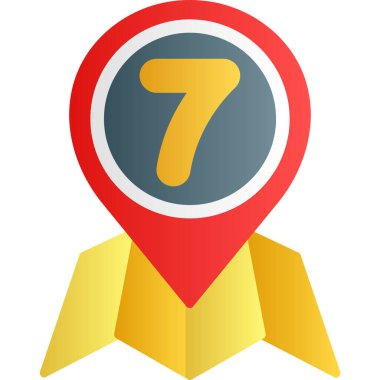 7 numaralı simge beyaz arkaplanda izole edilmiş. Web için web sembolü illüstrasyonu.