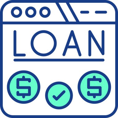 Web ve mobil uygulaması tasarımı, kredi logo kavramı için beyaz arka plan üzerinde izole kredi simge vektör