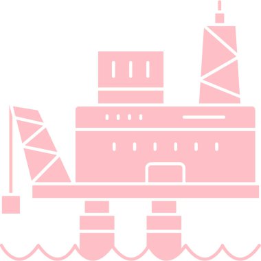 Petrol tankeri gemi simgesi vektör çizimi tasarımı