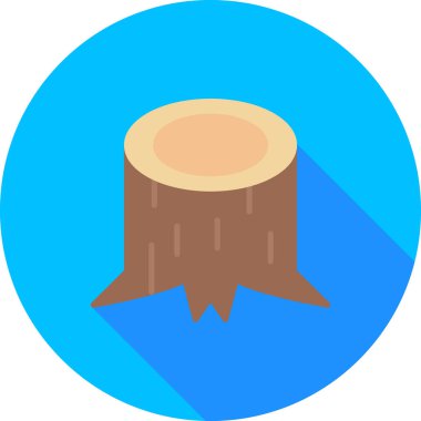 ağaç düz vektör simgesi