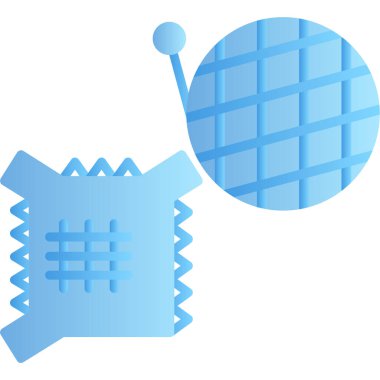 Tasarımınız için mavi ve beyaz simge