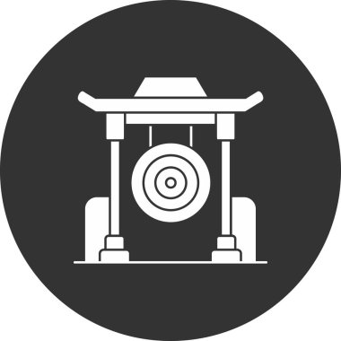 Asyalı kültür simgesi modada izole edilmiş arka grup