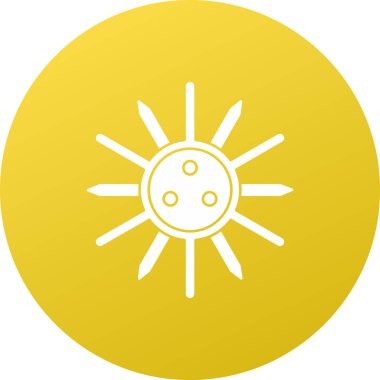 Güneş ikonu. vektör illüstrasyonu