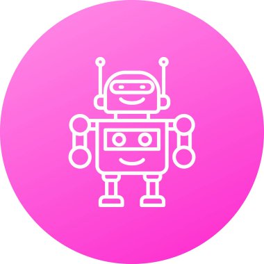 robot ikon vektör illüstrasyonu