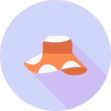 plaj şapka vektör simgesi