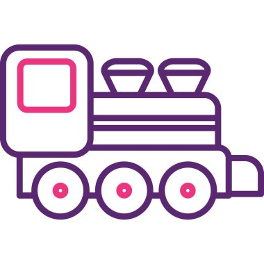 Tren ikonu. Web illüstrasyonu