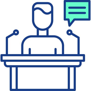 Konferans simgesi, vektör çizimi