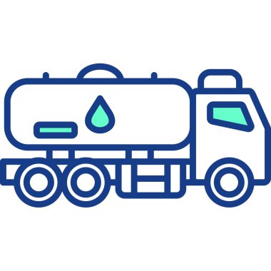 Benzin istasyonu. Basit resimleme