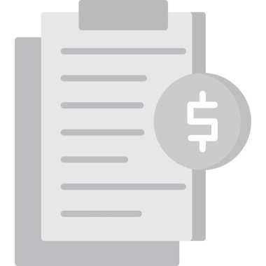 Bill düz simgesi beyaz arkaplan, vektör, illüstrasyon üzerinde izole