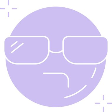 Gözlük. Web simgesi basit illüstrasyon