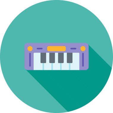 piyano simgesi vektör illüstrasyonu