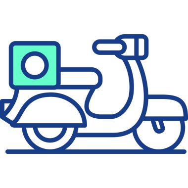 Teslimat Bisiklet Web simgesi, vektör illüstrasyonu