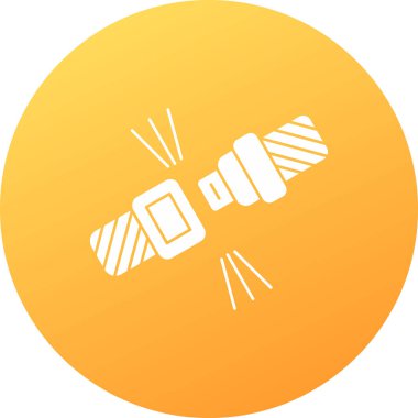 Uydu düz vektör simgesi