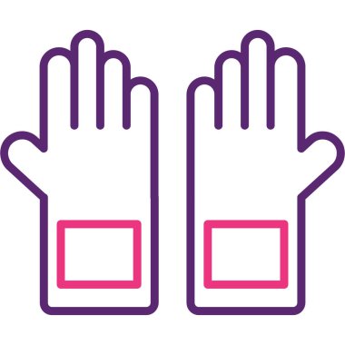 Eldiven. Web simgesi basit illüstrasyon