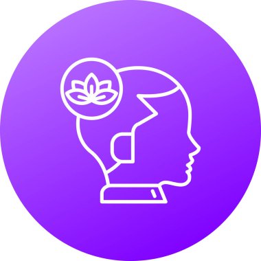 Güzel Beyin vektör satırı simgesi