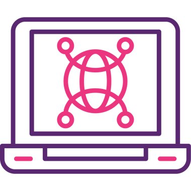 şebeke. Web simgesi basit illüstrasyon