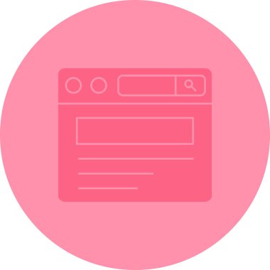 Tarayıcı. Web simgesi vektör illüstrasyonu