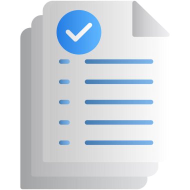 belge dosya kontrol simgesi düz biçimli