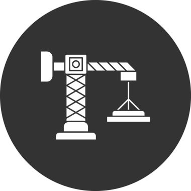 Çemberli vinç vektör simgesi