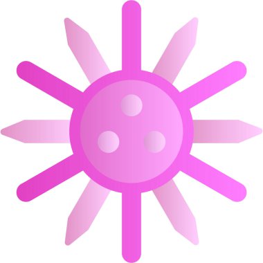 Güneş. Web simgesi basit illüstrasyon