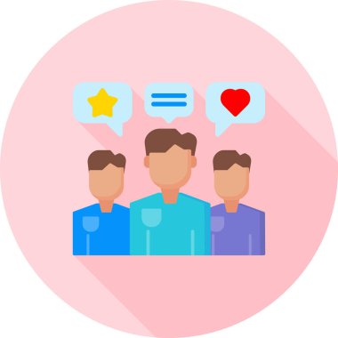 Düz biçimli sosyal ağ düz simgesi