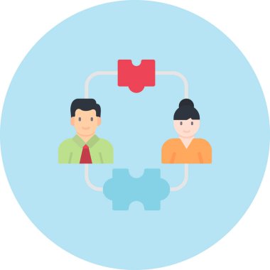 takım çalışması düz vektör simgesi