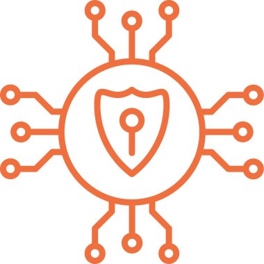 Siber güvenlik. Basit simge