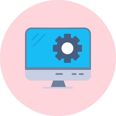 Bilgisayar. Web simgesi basit illüstrasyon