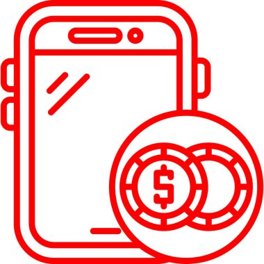 Para için. Web simgesi basit illüstrasyon