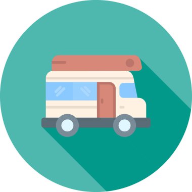 Otobüs Düz Vektör Simgesi