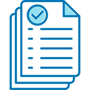 Kontrol listesi. Web simgesi basit illüstrasyon