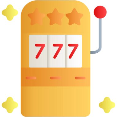 Slot makinesi simgesini, karikatür tarzı