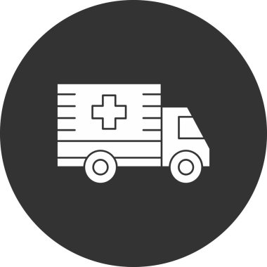 ambulans vektör simgesi modern basit illüstrasyon